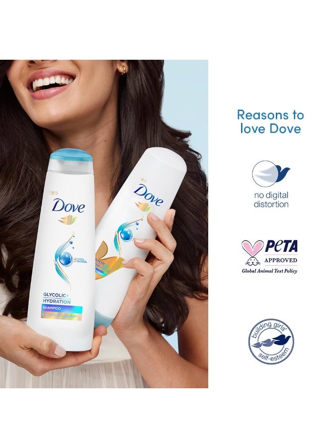 Dove Glycolic + Hydration Shampoo 180 ml with 5% Hydra-Glycol for Upto 100 hours of hydrated, fluid hair. - Image 4